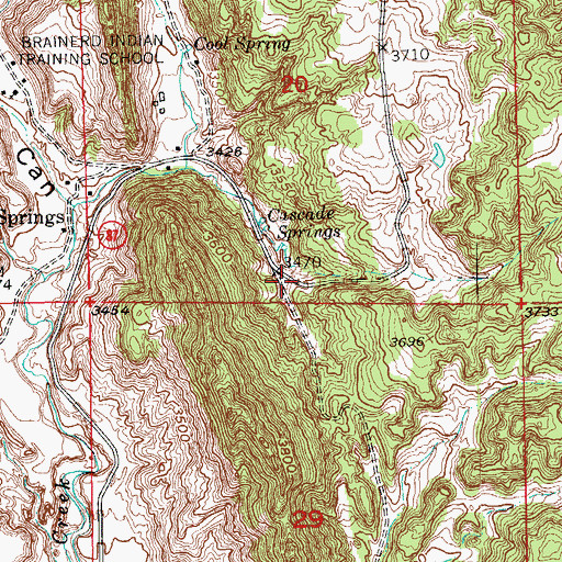 Topographic Map of Cascade Springs, SD