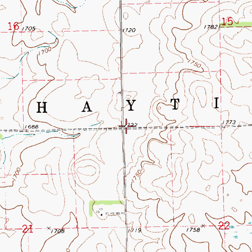 Topographic Map of Hamlin County, SD