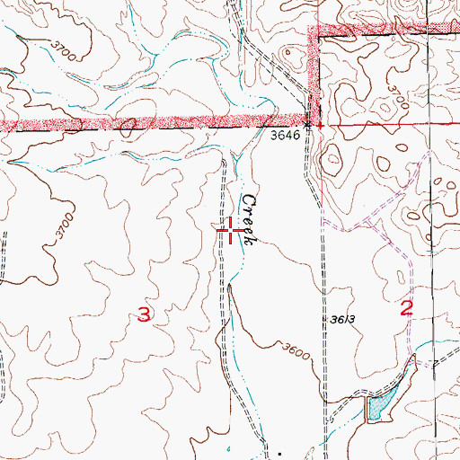 Topographic Map of Red Valley, SD