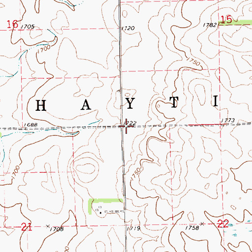 Topographic Map of Township of Hayti, SD