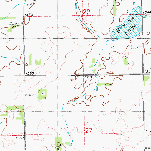 Topographic Map of Township of Tabor, SD