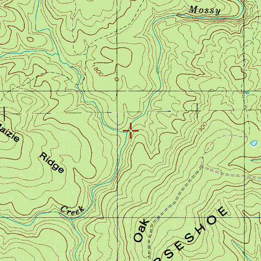 Topographic Map of Frederick Creek, TN