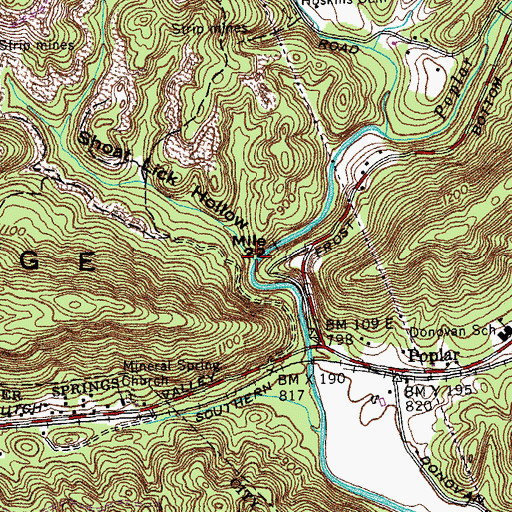 Topographic Map of Shoat Lick Hollow, TN