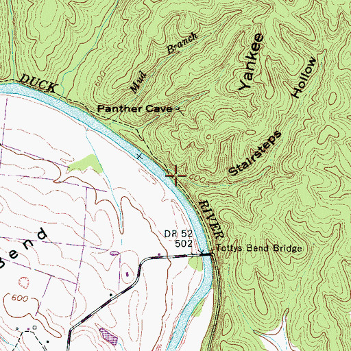 Topographic Map of Stairsteps Hollow, TN