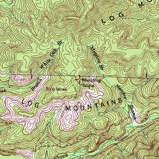 Topographic Map of Standing Stone, TN