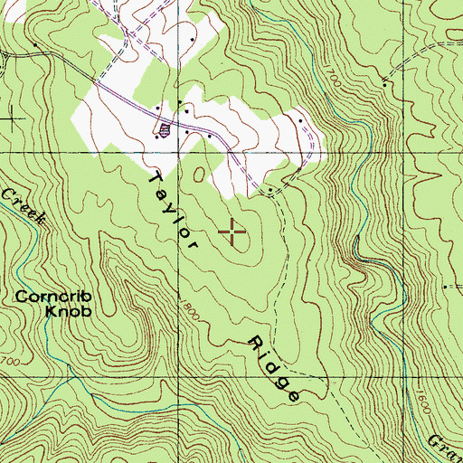 Topographic Map of Taylor Ridge, TN