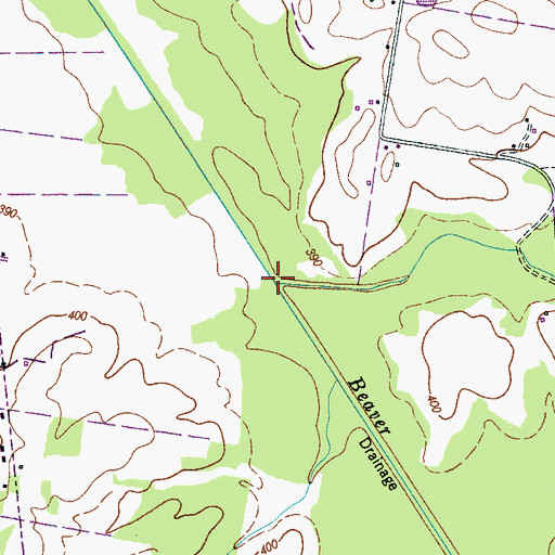 Topographic Map of Little Beaver Creek, TN