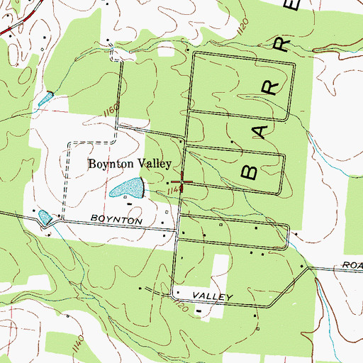 Topographic Map of Boynton Valley, TN
