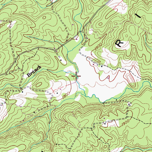 Topographic Map of Cooper Branch, TN