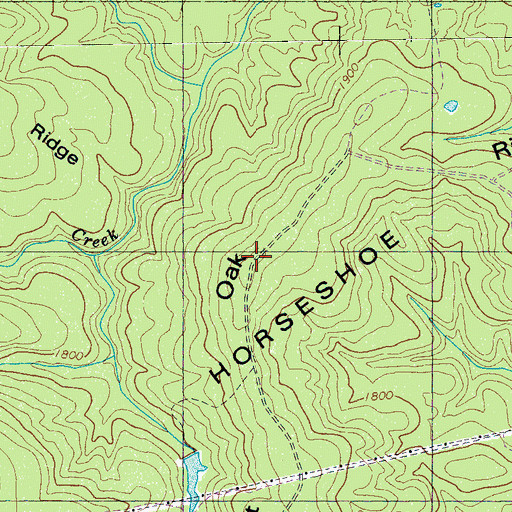 Topographic Map of Eight Oak Ridge, TN