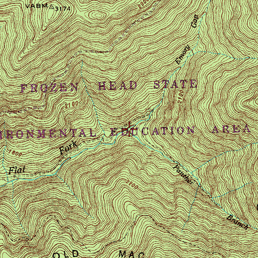 Topographic Map of Emory Gap Branch, TN