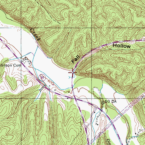 Topographic Map of Fall Hollow, TN