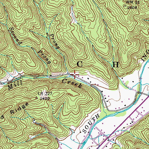 Topographic Map of First Prong, TN