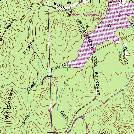 Topographic Map of Gold Branch, TN