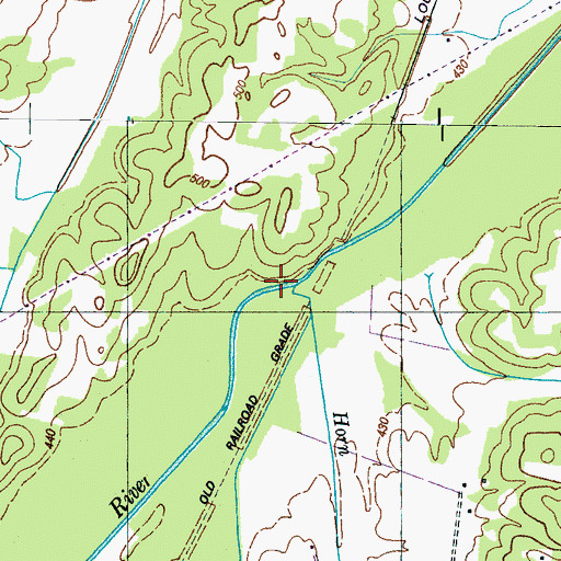 Topographic Map of Horn Creek, TN
