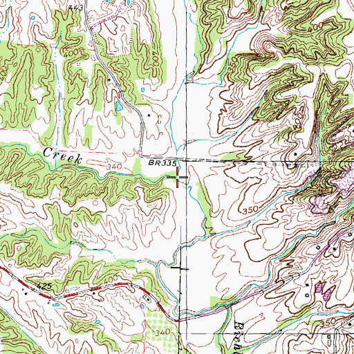 Topographic Map of Kendall Creek, TN