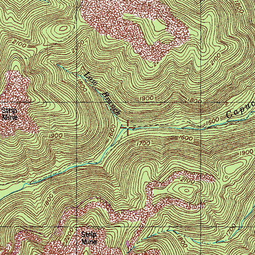 Topographic Map of Law Branch, TN