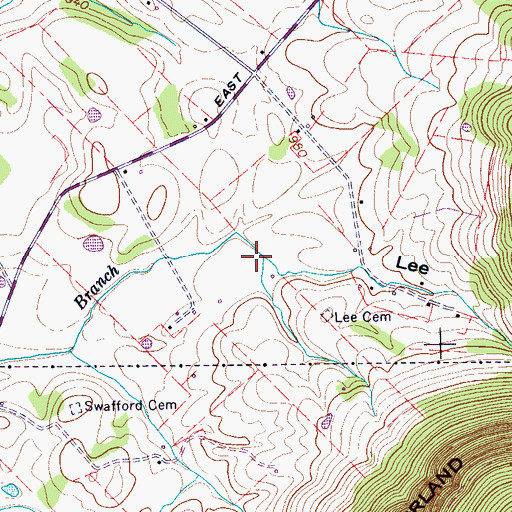 Topographic Map of Lee Hollow, TN