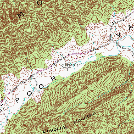 Topographic Map of Lype Cemetery, TN