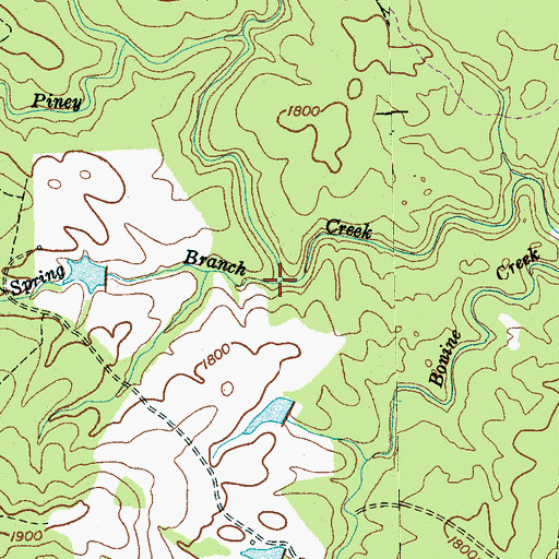Topographic Map of McSherley Branch, TN