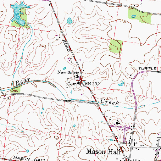 Topographic Map of New Salem Church, TN