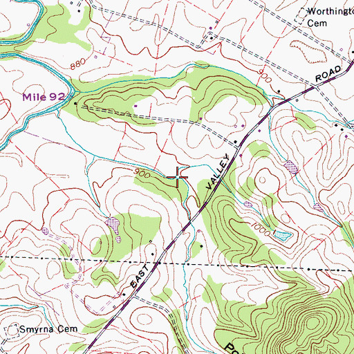 Topographic Map of Pollard Cove, TN