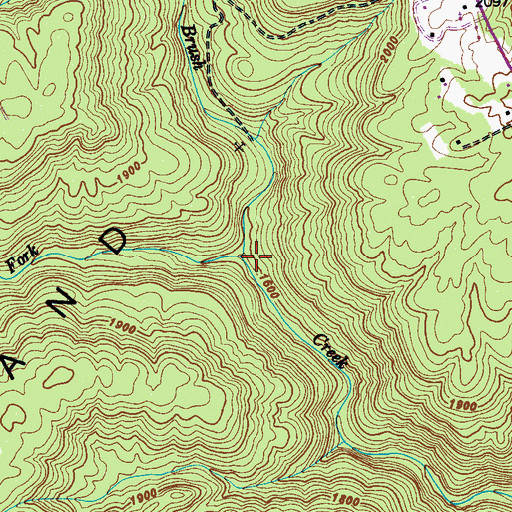 Topographic Map of Roberson Fork, TN
