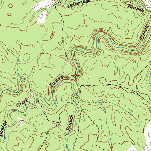 Topographic Map of Rockhouse Branch, TN