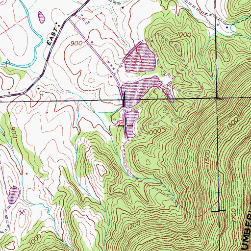 Topographic Map of Twin Lakes Number Three Dam, TN