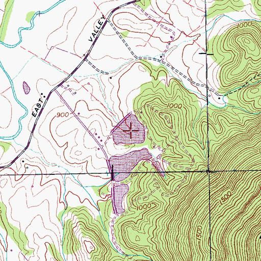 Topographic Map of Twin Lakes Number One Lake, TN
