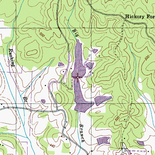Topographic Map of Refish Number Two Dam, TN