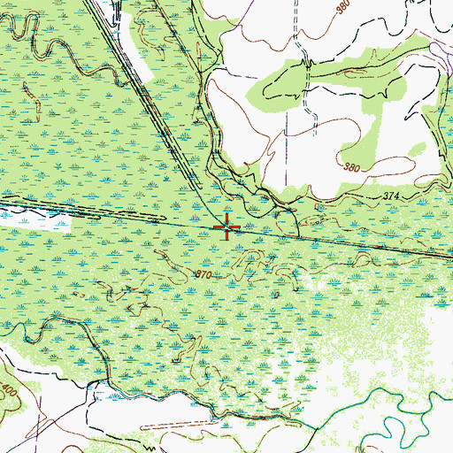 Topographic Map of Middleton Creek, TN