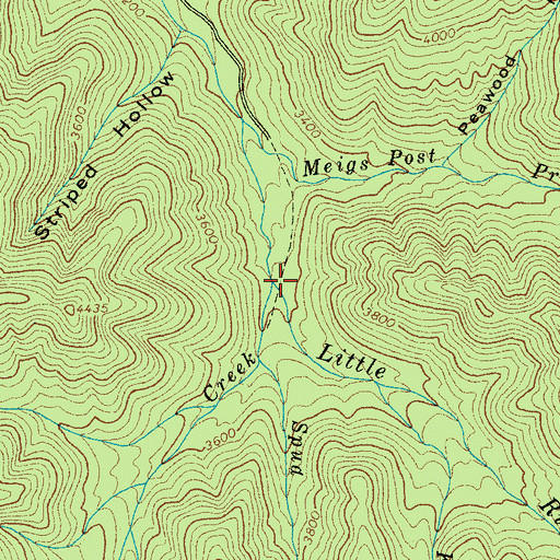 Topographic Map of Grouse Creek, TN