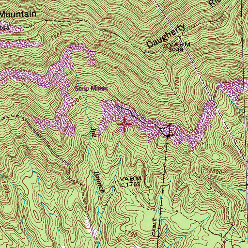 Topographic Map of Trimore Mine, TN
