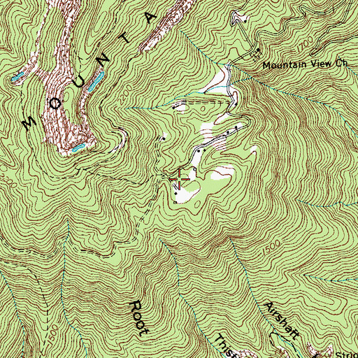 Topographic Map of Vowell School (historical), TN