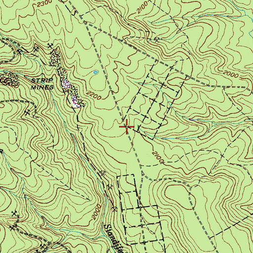 Topographic Map of Tate Number 5 Mine, TN