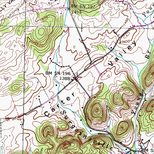 Topographic Map of Lone Star School (historical), TN