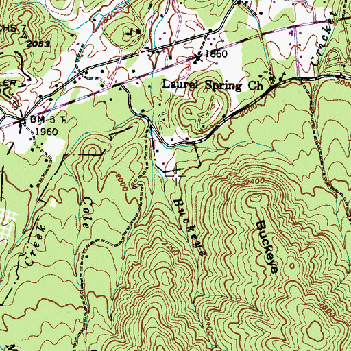 Topographic Map of Civilian Conservation Corps Camp Number 423 (historical), TN