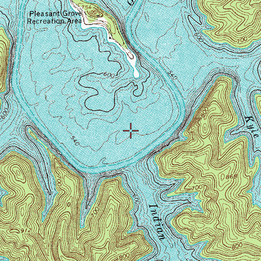 Topographic Map of Barksdale Bend (historical), TN