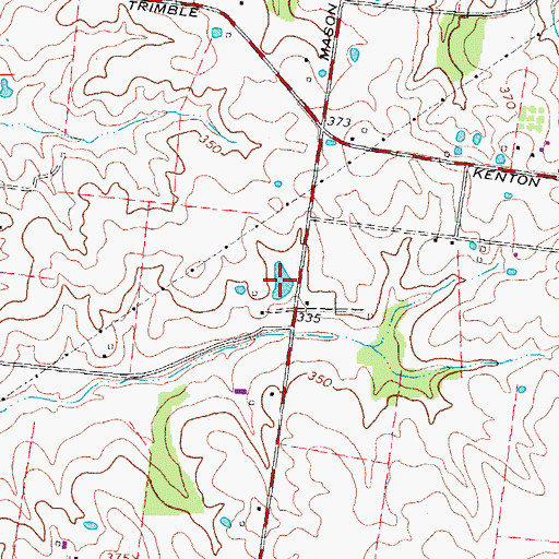 Topographic Map of Possum Pond, TN