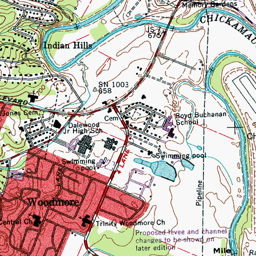 Topographic Map of Talley Place, TN