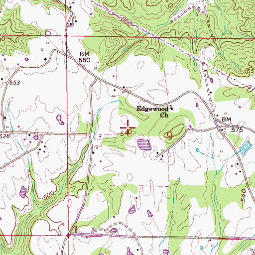 Topographic Map of Youngblood Lake, AL