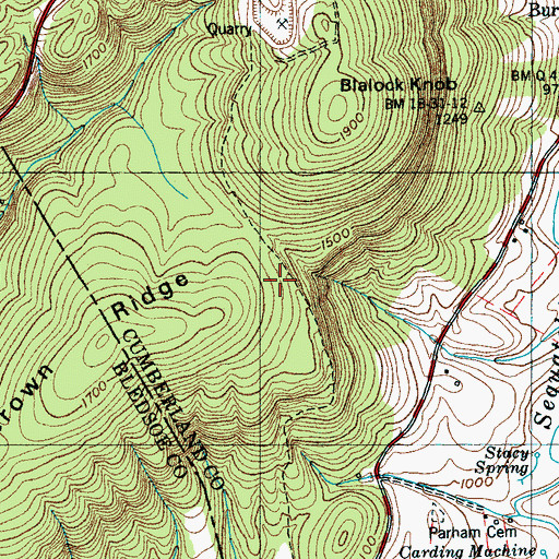 Topographic Map of Ormes Cemetery, TN