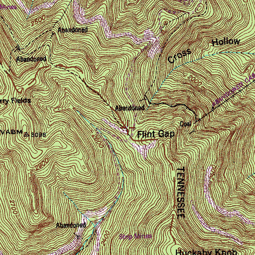 Topographic Map of Turley Mine, TN