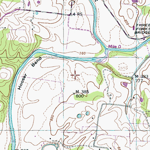 Topographic Map of Kimbro Cemetery, TN