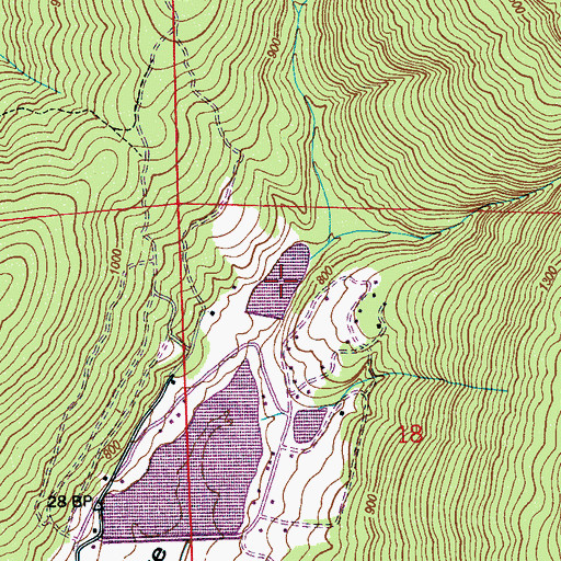 Topographic Map of Hurricane Creek Watershed Lake, AL