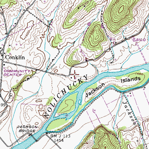 Topographic Map of West Cemetery, TN