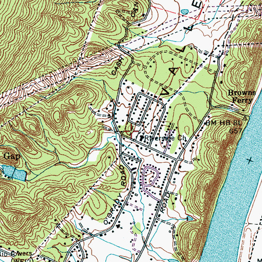 Topographic Map of Boydston Cemetery, TN