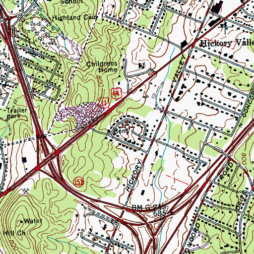 Topographic Map of Shepherd Cemetery, TN