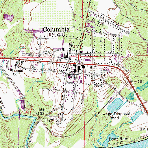 Topographic Map of Old Cabin Jail Museum, AL